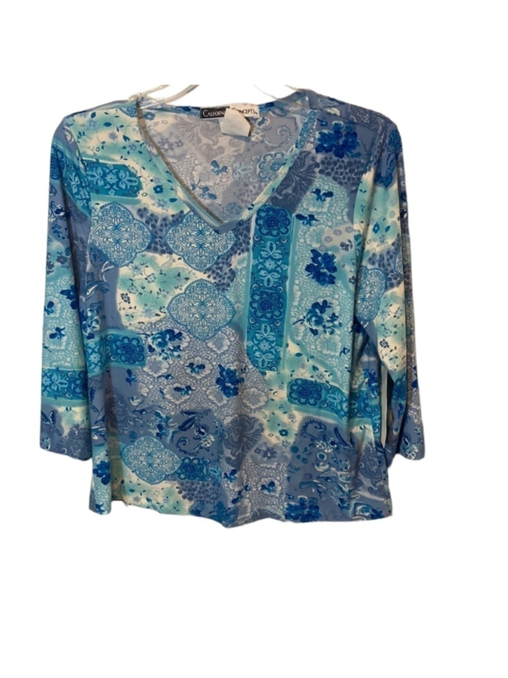 California concepts printed top boho vibe print size l